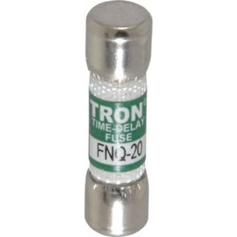 Bussmann 500 VAC, 20 Amp, Time Delay General Purpose Fuse Fuse Holder Mount, 1-1/2 OAL, 10 at AC kA Rating, 13/32 Diam FNQ-20 - 75915371