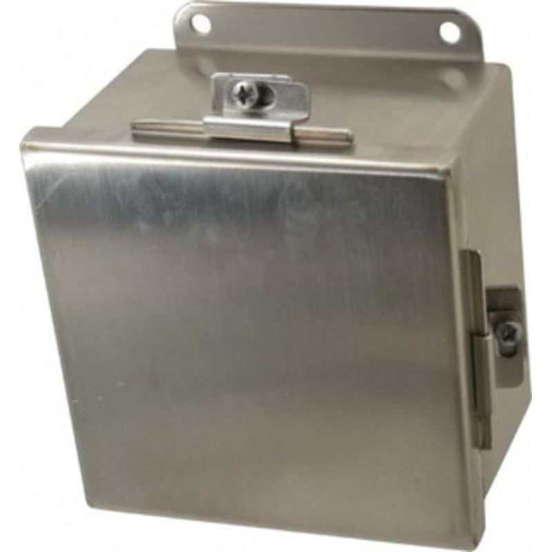 Cooper B-Line NEMA 4, 12, 13, 3RX, 4X Stainless Steel Standard Enclosure with Hinge Flat Cover 6 Wide x 6 High x 4 Deep, Corrosion Resistant, Dust-tight, Rainproof & Watertight 78205170284 - 64073307