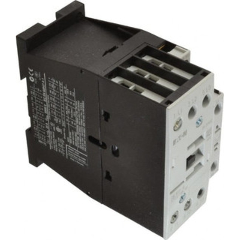 Eaton Cutler-Hammer 3 Pole, 24 to 27 Coil VDC, 40 Amp, Nonreversible Open Enclosure IEC Contactor 1 Phase hp: 2 at 115 V, 2 at 200 V, 3 at 230 V, 3 Phase hp: 10 at 460 V, 15 at 575 V, 5 at 200 V, 5 at 230 V XTCE018C10TD - 08804767