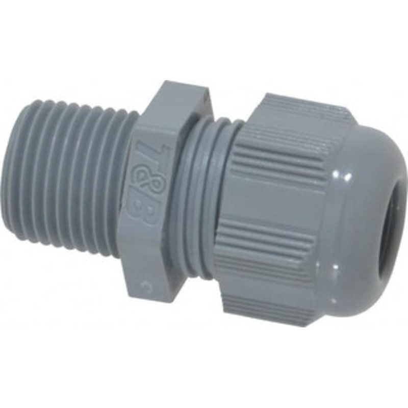 Thomas & Betts 3/8 Trade Liquidtight Conduit Cable Gland Nylon, Noninsulated, Straight Connector, Threaded Connection CC-NPT-38-G - 05773684