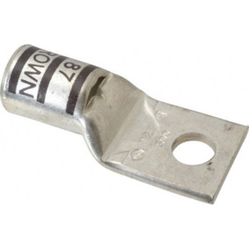 Thomas & Betts 500 kcmil Wire Noninsulated Compression Connection Square Ring Terminal 5/8 Stud, 3.63 OAL x 1.61 Wide, Tin Plated Copper Contact 54187 - 54057013