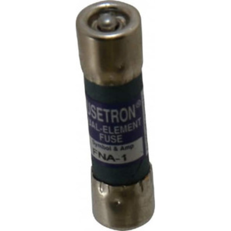 Bussmann 250 VAC, 1 Amp, Time Delay Pin Indicator Fuse Fuse Holder Mount, 1-1/2 OAL, 10 at 125 V kA Rating, 13/32 Diam FNA-1 - 81739435