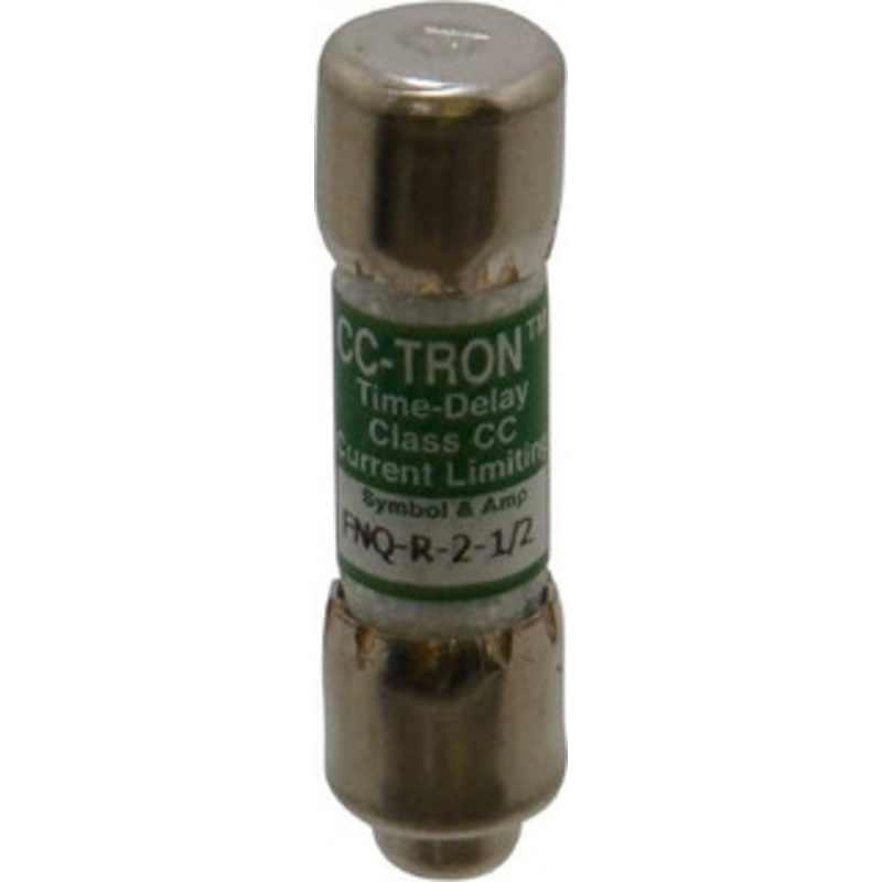Bussmann 300 VDC, 600 VAC, 2.5 Amp, Time Delay General Purpose Fuse Fuse Holder Mount, 1-1/2 OAL, 200 at AC (RMS) kA Rating, 13/32 Diam FNQ-R-2-1/2 - 75915728