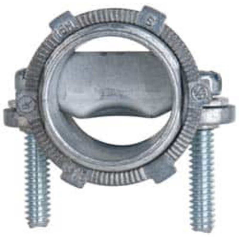 Crouse-Hinds 3/4 Trade FMC Conduit Connector Die Cast Zinc, Noninsulated, Straight Connector, Squeeze Clamp Connection 2631 - 04738993