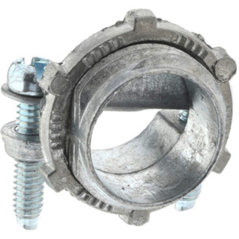 Crouse-Hinds 3/8 Trade Conduit Connector Die Cast Zinc, Noninsulated, Straight Connector, Squeeze Clamp Connection 759DC - 04739058