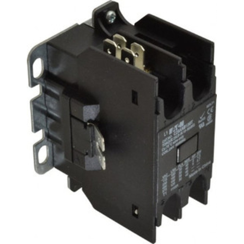 Eaton Cutler-Hammer 1 Pole, 30 Amp Inductive Load, 24 Coil VAC at 50/60 Hz, Nonreversible Definite Purpose Contactor Phase 1 Hp: 2 at 115 VAC, 5 at 230 VAC, 40 Amp Resistive Rating, Open Enclosure C25ANB130T - 02351799