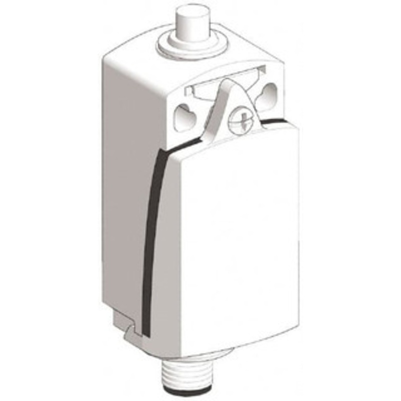 Telemecanique Sensors SPDT, NC/NO, 240 VAC, 250 VDC, Screw Terminal, End Plunger Actuator, General Purpose Limit Switch 1, 2, 4, 6, 12, 13 NEMA Rating, IP66, IP67 IPR Rating XCKD2110M12 - 59759894