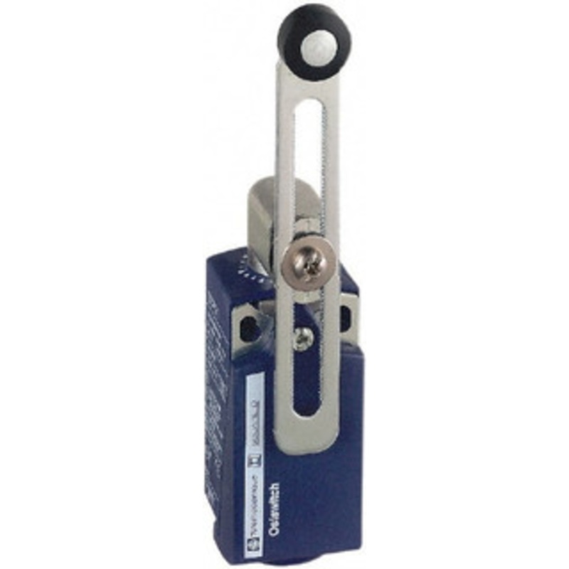 Telemecanique Sensors SPDT, NC/NO, 240 VAC, 250 VDC, Screw Terminal, Roller Lever Actuator, General Purpose Limit Switch 1, 2, 4, 6, 12, 13 NEMA Rating, IP66, IP67 IPR Rating XCKP2145G11 - 59759936