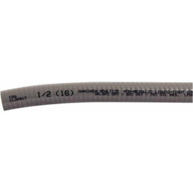 Anaconda Sealtite 3/4 Trade Size, 100 ft. Long, Flexible Liquidtight Conduit PVC, 19.05mm ID, Gray 39722 - 38301313