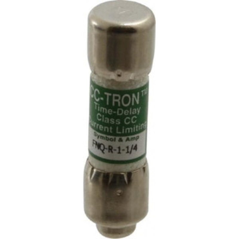 Bussmann 300 VDC, 600 VAC, 1.25 Amp, Time Delay General Purpose Fuse Fuse Holder Mount, 1-1/2 OAL, 200 at AC (RMS) kA Rating, 13/32 Diam FNQ-R-1-1/4 - 75915603