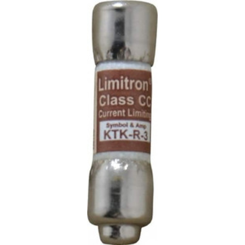 Bussmann 600 VAC, 3 Amp, Fast-Acting General Purpose Fuse Fuse Holder Mount, 1-1/2 OAL, 200 at AC (RMS) kA Rating, 13/32 Diam KTK-R-3 - 74760398
