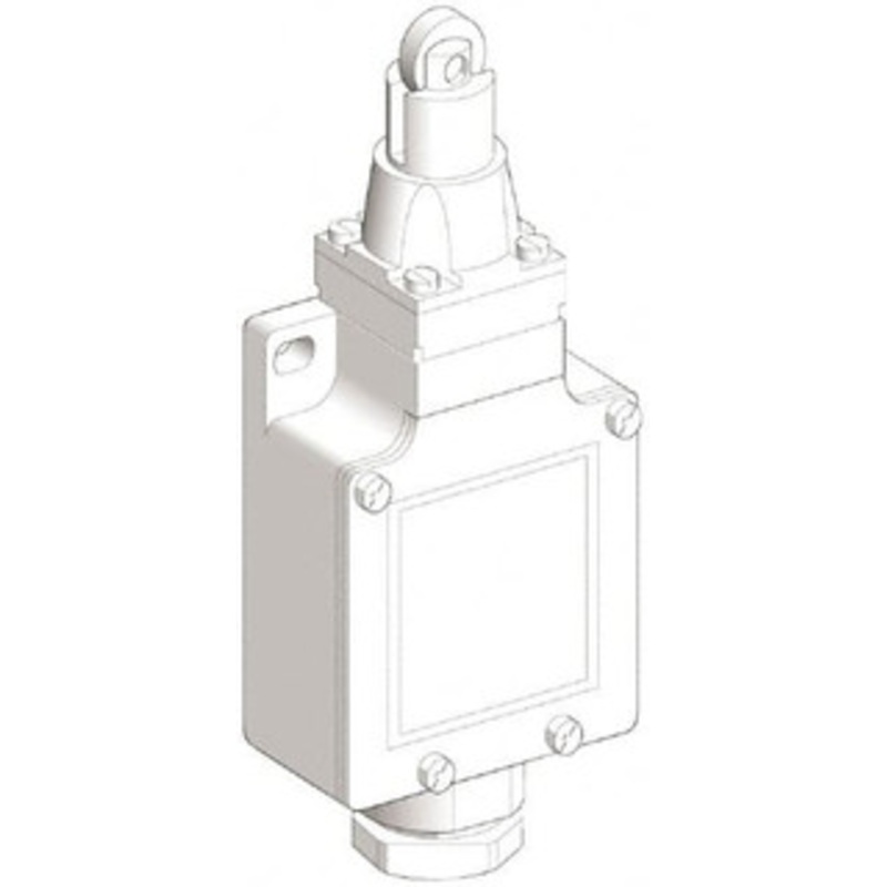 Telemecanique Sensors SPDT, NC/NO, 240 VAC, 250 VDC, Screw Terminal, Roller Plunger Actuator, General Purpose Limit Switch 1, 2, 4, 6, 12, 13, 6P NEMA Rating, IP66 IPR Rating XCKL102H7 - 59760041