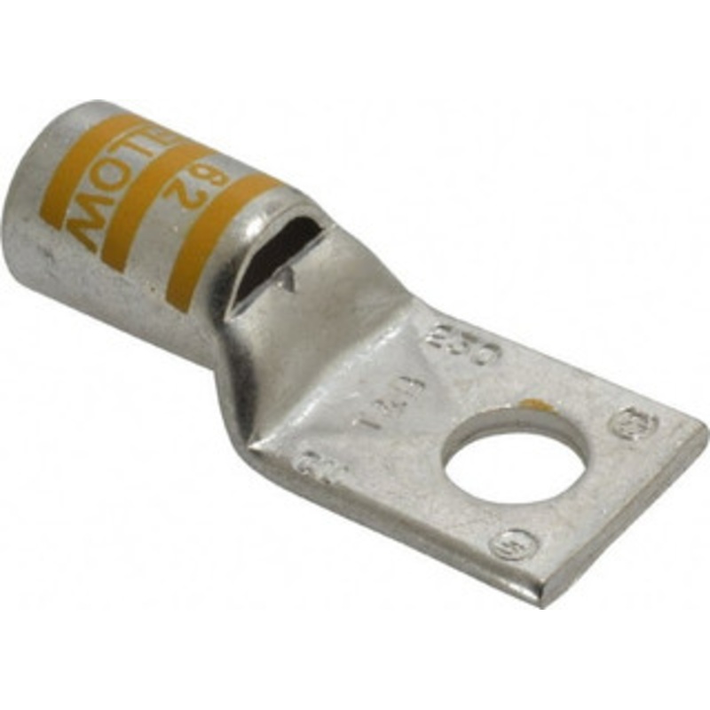 Thomas & Betts 250 kcmil Wire Noninsulated Compression Connection Square Ring Terminal 1/2 Stud, 2.6 OAL x 1.13 Wide, Tin Plated Copper Contact 54113 - 54056890