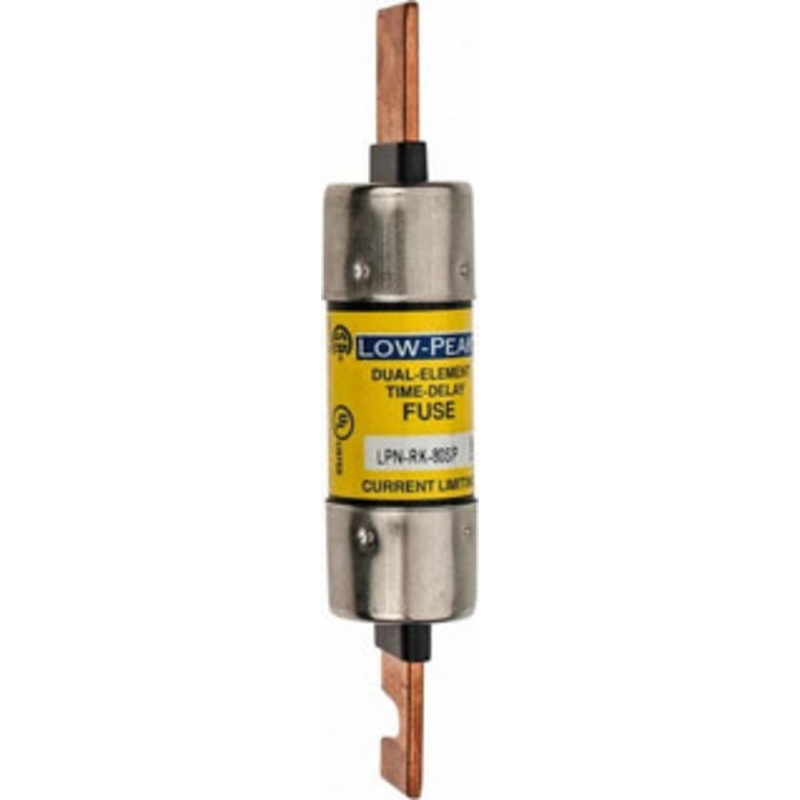 Bussmann 250 VAC/VDC, 80 Amp, Time Delay General Purpose Fuse Bolt-on Mount, 5-7/8 OAL, 100 at DC, 300 at AC (RMS) kA Rating, 1-1/16 Diam LPN-RK-80SP - 74874876