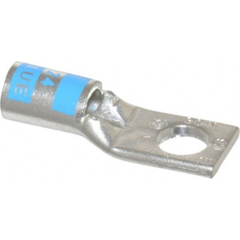 Thomas & Betts 6 AWG Noninsulated Compression Connection Square Ring Terminal 1/4 Stud, 1.23 OAL x 0.44 Wide, Tin Plated Copper Contact 54105 - 54056551