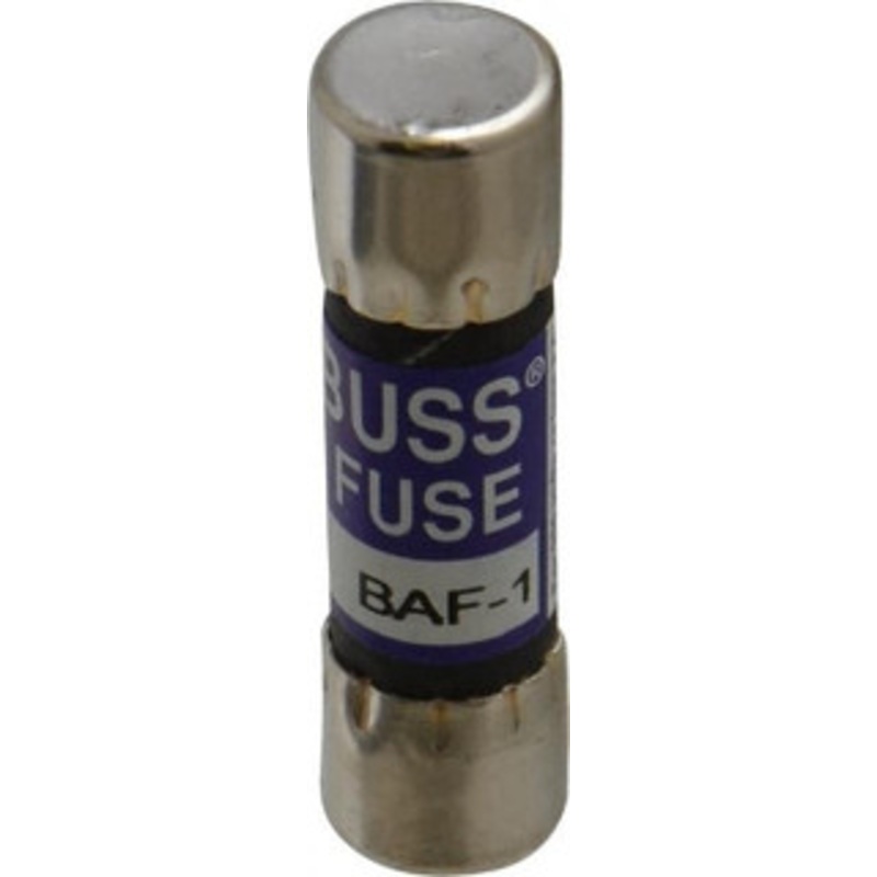 Bussmann 250 VAC, 1 Amp, Fast-Acting General Purpose Fuse Fuse Holder Mount, 1-1/2 OAL, 10 at 125 V kA Rating, 13/32 Diam BAF-1 - 74975368