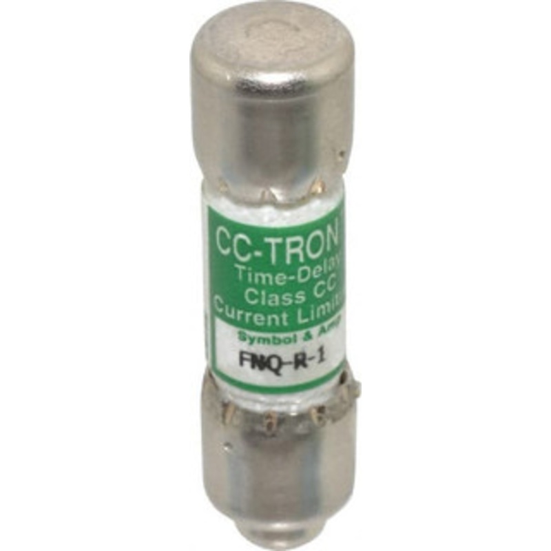 Bussmann 300 VDC, 600 VAC, 1 Amp, Time Delay General Purpose Fuse Fuse Holder Mount, 1-1/2 OAL, 200 at AC (RMS) kA Rating, 13/32 Diam FNQ-R-1 - 75915587