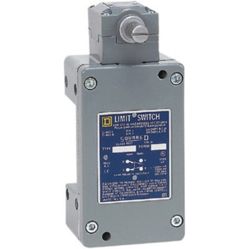 Square D SPDT, NC/NO, 600 Volt Screw Terminal, Rotary Head Actuator, General Purpose Limit Switch 1, 2, 4, 6, 12, 13, 6P NEMA Rating, IP67 IPR Rating 9007CR53B2 - 47165113