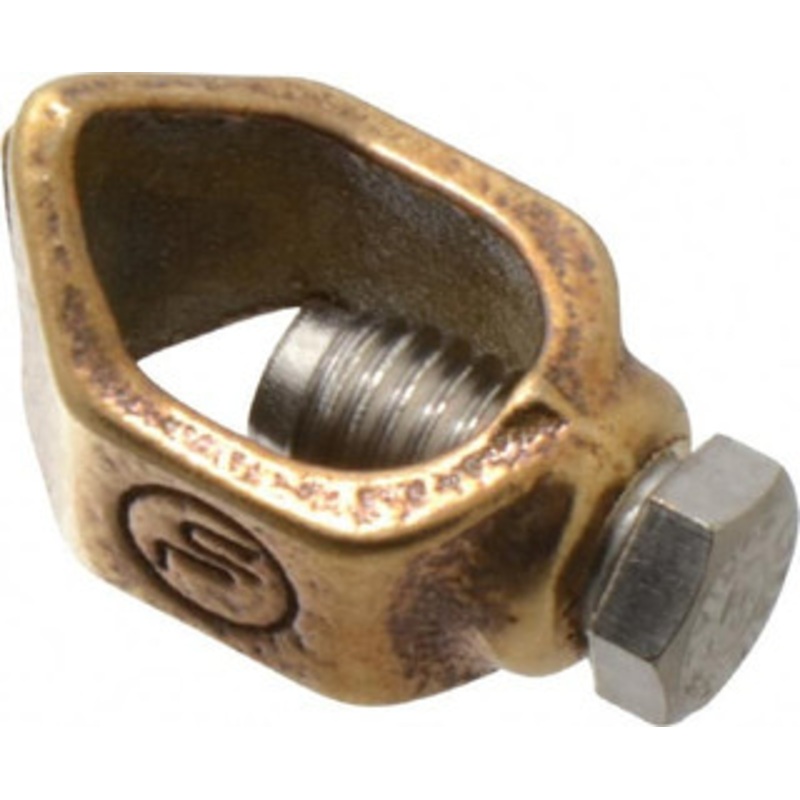 Thomas & Betts 1/0 to 8 (Solid) AWG Compatible Single-Nut Rod Clamp Copper Alloy, 2-13/64 OAL, CSA Certified, RoHS Compliant, UL Listed JAB58H - 73123911