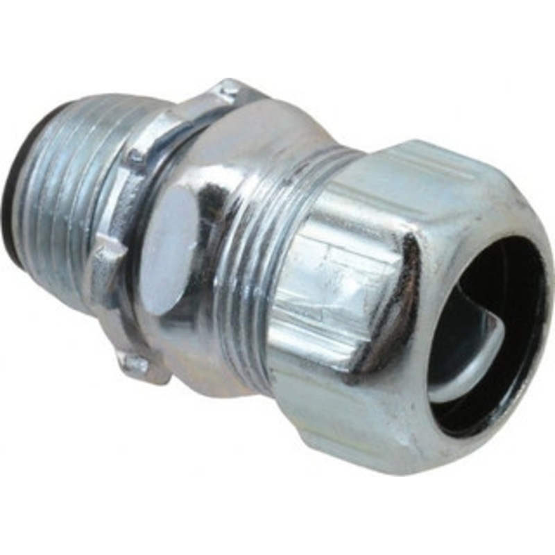 Thomas & Betts 3/8 Trade Liquidtight Conduit Connector Steel, Insulated, Straight Connector, Threaded Connection 5331 HT - 57299703