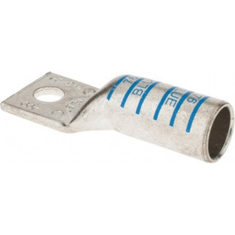 Thomas & Betts 400 kcmil Wire Noninsulated Compression Connection Square Ring Terminal 1/2 Stud, 3-3/4 OAL x 1.41 Wide, Tin Plated Copper Contact 54916BE - 54059720