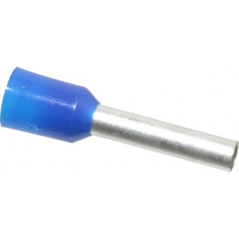 ACI Advance Controls, Inc. 14 AWG, Partially Insulated, Crimp Electrical Wire Ferrule 12mm Long x 2.6mm Diameter Pin, 19mm Overall Length 107665 - 03217551