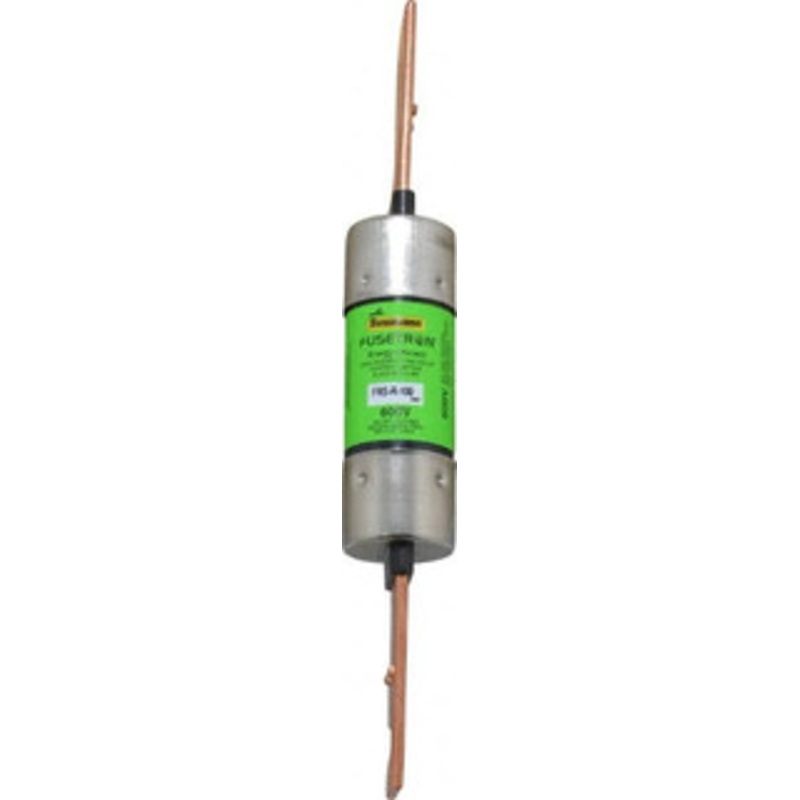 Bussmann 300 VDC, 600 VAC, 100 Amp, Time Delay General Purpose Fuse Bolt-on Mount, 7-7/8 OAL, 20 at DC, 200 (RMS) kA Rating, 1-5/16 Diam FRS-R-100 - 75908541