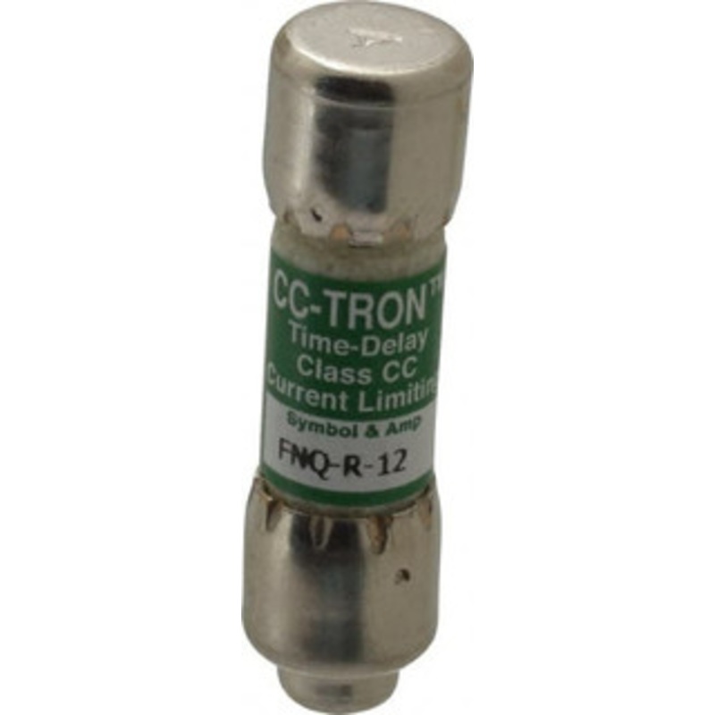 Bussmann 300 VDC, 600 VAC, 12 Amp, Time Delay General Purpose Fuse Fuse Holder Mount, 1-1/2 OAL, 200 at AC (RMS) kA Rating, 13/32 Diam FNQ-R-12 - 75915694