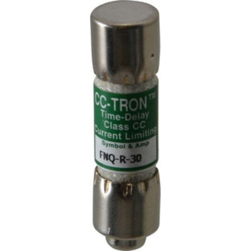 Bussmann 300 VDC, 600 VAC, 30 Amp, Time Delay General Purpose Fuse Fuse Holder Mount, 1-1/2 OAL, 200 at AC (RMS) kA Rating, 13/32 Diam FNQ-R-30 - 75915827
