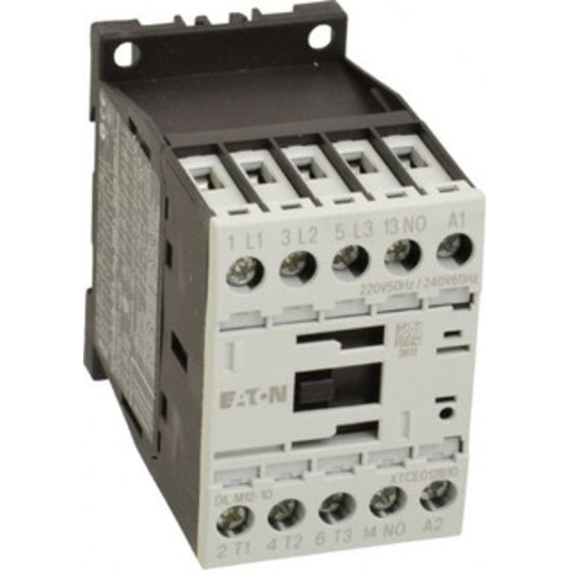 Eaton Cutler-Hammer 3 Pole, 220 Coil VAC at 50 Hz and 240 Coil VAC at 60 Hz, 20 Amp, Nonreversible Open Enclosure IEC Contactor 1 Phase hp: 1 at 115V, 2 at 200V, 2 at 230V, 3 Phase hp: 10 at 460V, 10 at 575V, 3 at 200V XTCE012B10B - 08804684