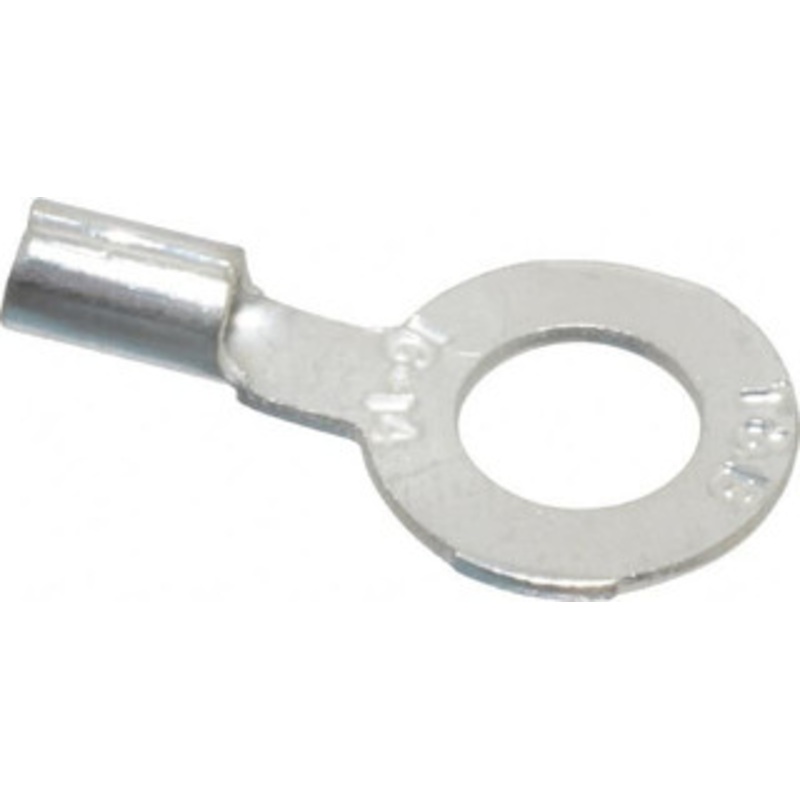 Thomas & Betts 18-14 AWG Noninsulated Crimp Connection D Shaped Ring Terminal 1/4 Stud, 0.93 OAL x 1/2 Wide, Tin Plated Copper Contact B14-14 - 54064191
