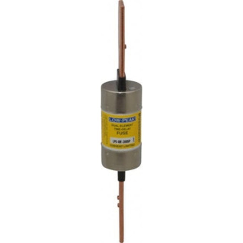 Bussmann 300 VDC, 600 VAC, 200 Amp, Time Delay General Purpose Fuse Bolt-on Mount, 9-5/8 OAL, 100 at DC, 300 at AC (RMS) kA Rating, 1.61 Diam LPS-RK-200SP - 74875139