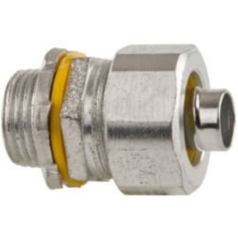 Crouse-Hinds 3/8 Trade Liquidtight Conduit Connector Malleable Iron, Noninsulated, Straight Connector, Threaded Connection LT38 - 04913687