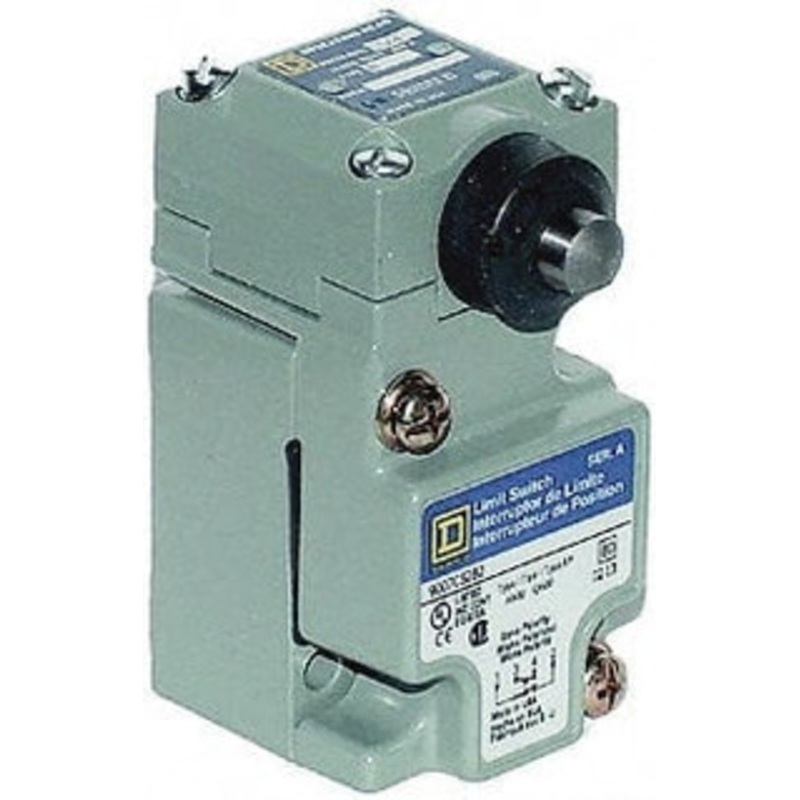 Square D SPDT, NC/NO, 600 Volt Screw Terminal, Plunger Actuator, General Purpose Limit Switch 1, 2, 4, 6, 12, 13, 6P NEMA Rating, IP67 IPR Rating 9007C52G - 69507325