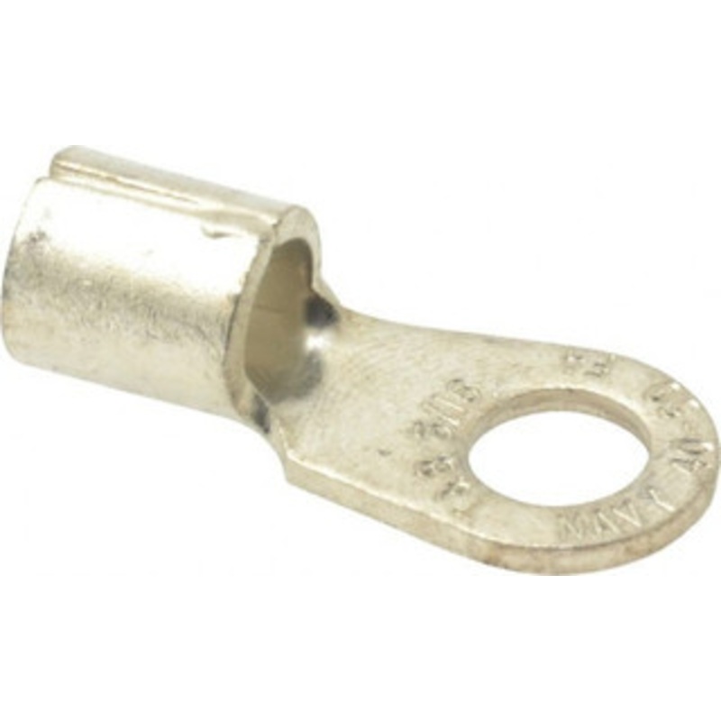 Thomas & Betts 4 AWG Noninsulated Crimp Connection Circular Ring Terminal 5/16 Stud, 1.35 OAL x 0.6 Wide, Tin Plated Copper Contact F4-516 - 54064423