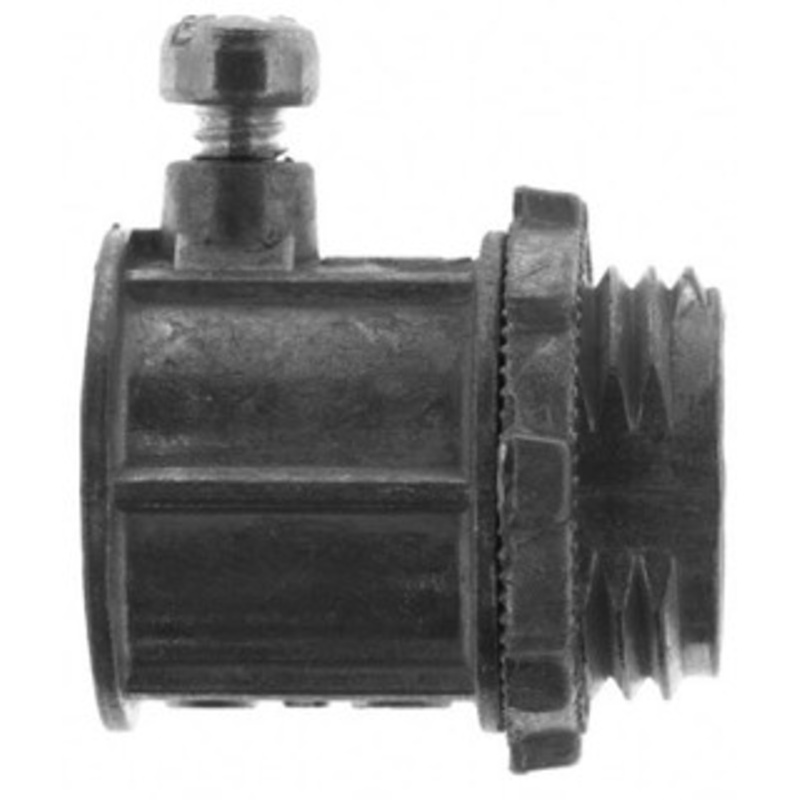 Thomas & Betts 4 Trade EMT Conduit Connector Die Cast Zinc, Noninsulated, Straight Connector, Set Screw Connection TC2210SC - 01148907