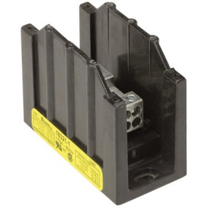 Bussmann 2 Poles, 310 Amp, 350 kcmil-6 AWG (Cu/Al) Primary, 4-12 AWG (Al), 4-14 AWG (Cu) Secondary, Thermoplastic Power Distribution Block 600 VAC/VDC, 2 Primary Connection, 3.58 Inch Long x 3.32 Inch Deep x 4 Inch High 16370-2 - 84720549