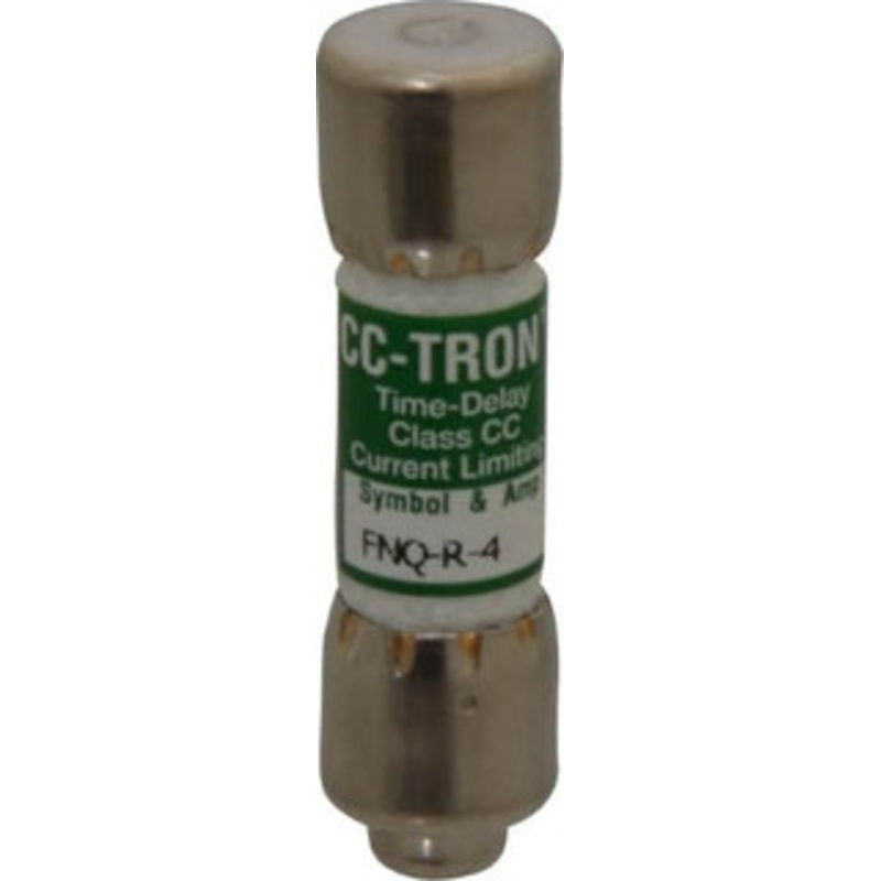 Bussmann 300 VDC, 600 VAC, 4 Amp, Time Delay General Purpose Fuse Fuse Holder Mount, 1-1/2 OAL, 200 at AC (RMS) kA Rating, 13/32 Diam FNQ-R-4 - 75915835