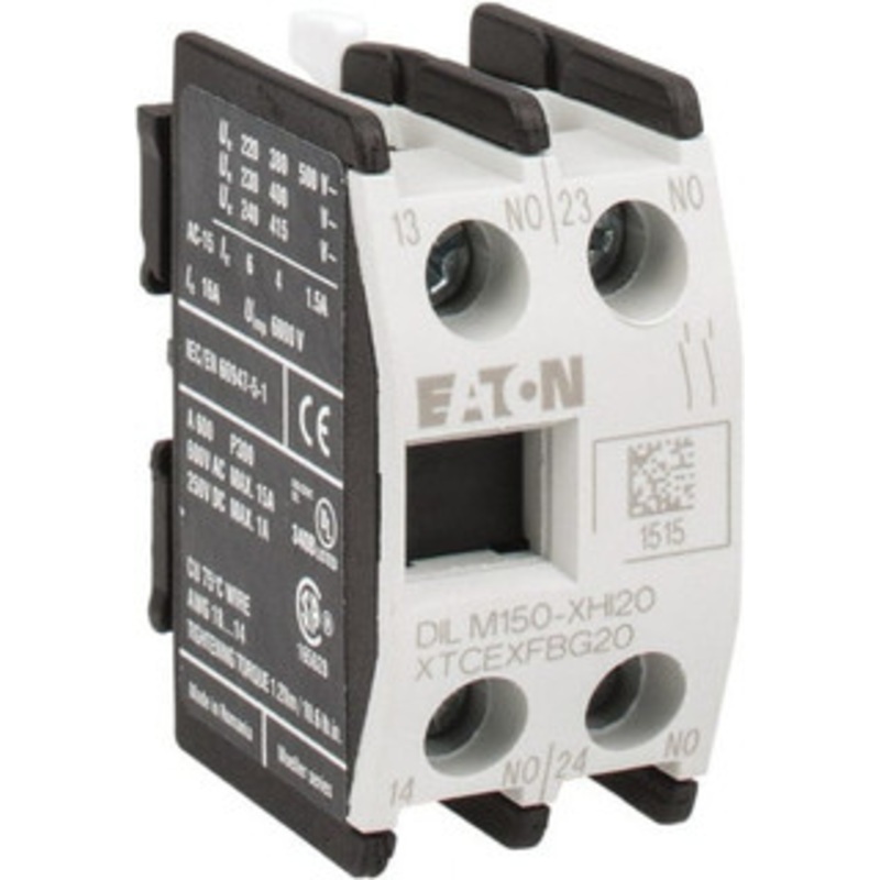 Eaton Cutler-Hammer 40, 50, 65, 80, 95, 115, 150 Amp, Contactor Front Mount Auxiliary Contact For Use with XT Contactor XTCEXFBG20 - 08804551