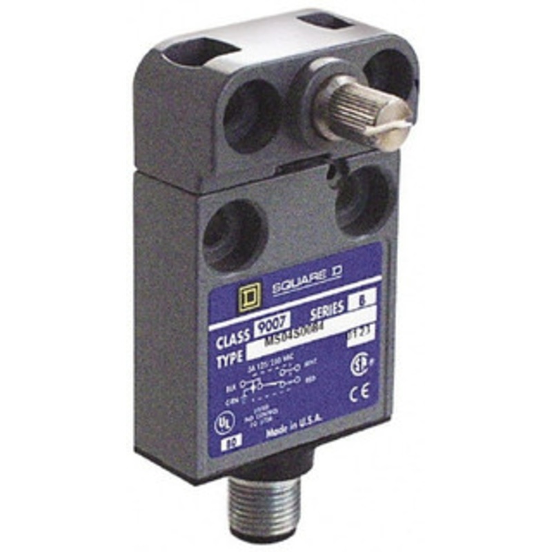 Square D SPDT, NC/NO, Multiple VDC Levels, 4 Pin AC Micro Connector Terminal, Rotary Spring Return Actuator, General Purpose Limit Switch 1, 2, 4, 6, 6P NEMA Rating, IP67 IPR Rating 9007MS04S0084 - 59760553