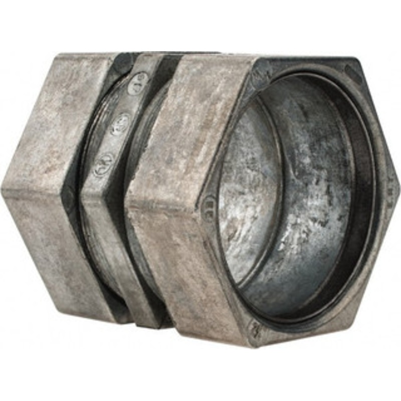 Thomas & Betts 2-1/2 Trade EMT Conduit Coupling Die Cast Zinc, Noninsulated, Compression Connection TK217SC - 00155291