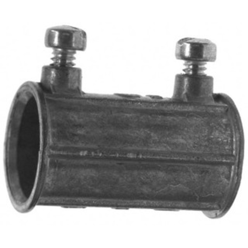 Thomas & Betts 2-1/2 Trade EMT Conduit Coupling Die Cast Zinc, Noninsulated, Set Screw Connection TK227SC - 01148972