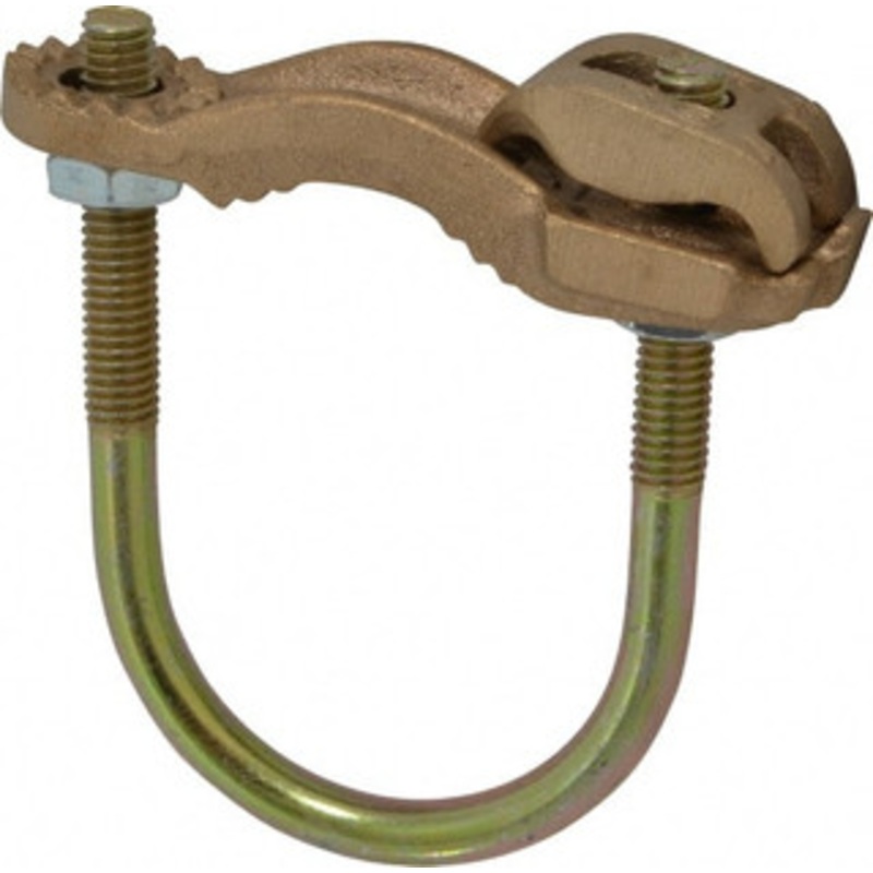 Thomas & Betts 4 to 4/0 AWG Compatible U-bolt Rod Clamp Bronze, CSA Certified, UL File E3060, UL Listed 3903 - 73124042