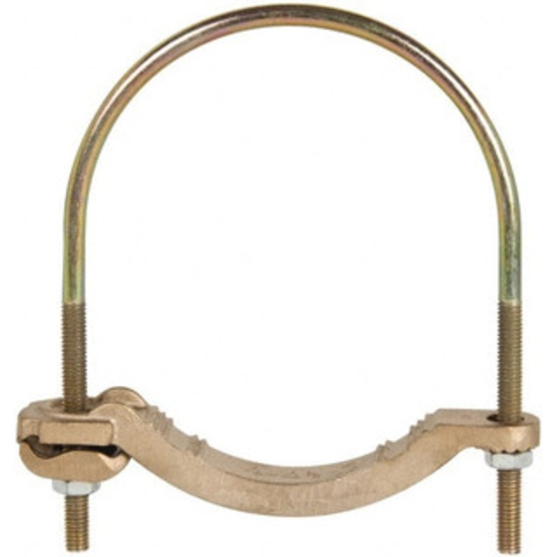 Thomas & Betts 4 to 4/0 AWG Compatible U-bolt Rod Clamp Bronze, CSA Certified, UL File E3060, UL Listed 3905-TB - 73124067