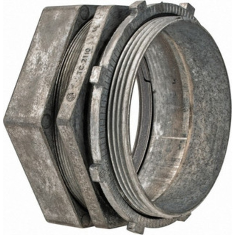 Thomas & Betts 4 Trade EMT Conduit Connector Die Cast Zinc, Noninsulated, Straight Connector, Compression Connection TC2110 - 00124396