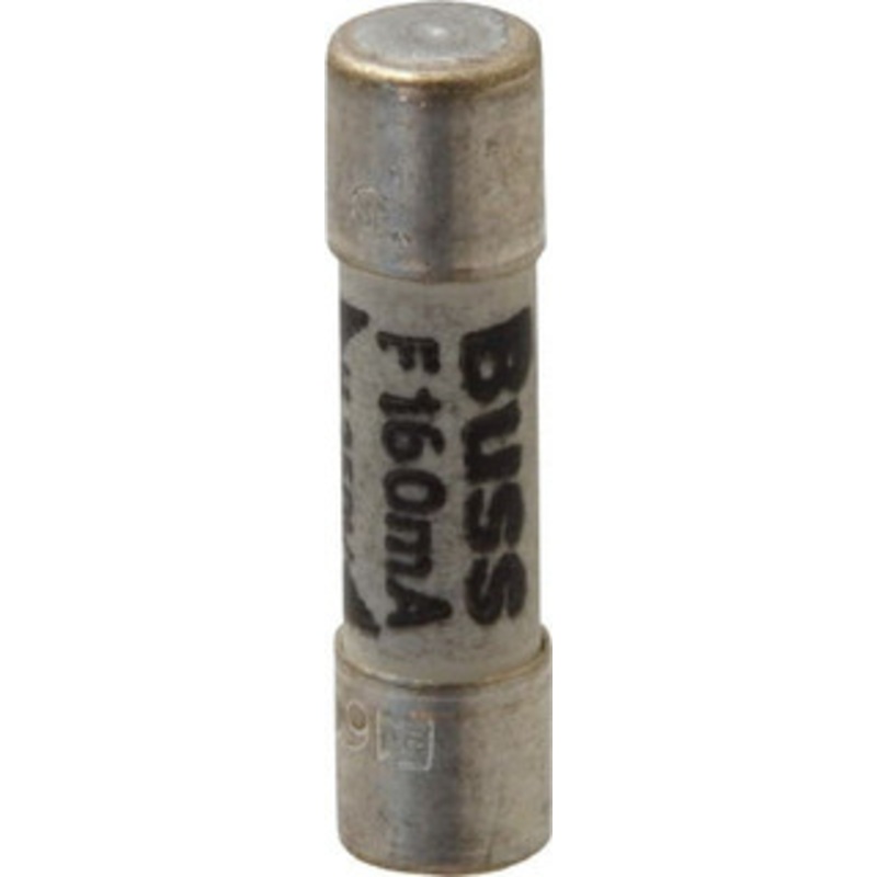 Bussmann 250 VAC, 32 VDC, 0.16 Amp, Fast-Acting Miniature Ceramic Fuse 20mm OAL, 5mm Diam GDA-160MA - 84680792
