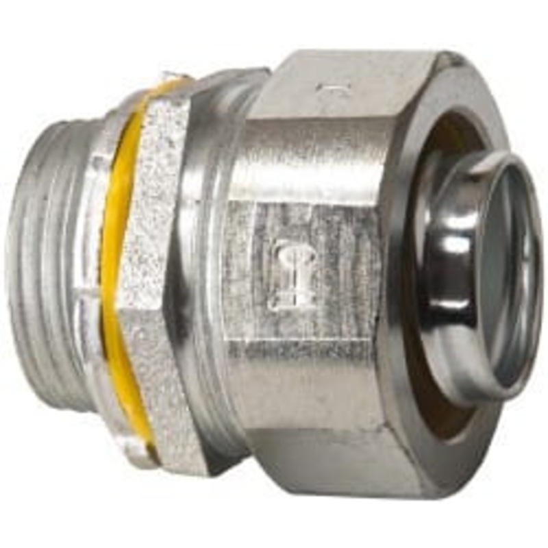 Crouse-Hinds 1 Trade Liquidtight Conduit Connector Malleable Iron, Noninsulated, Straight Connector, Threaded Connection LT100 - 04913513