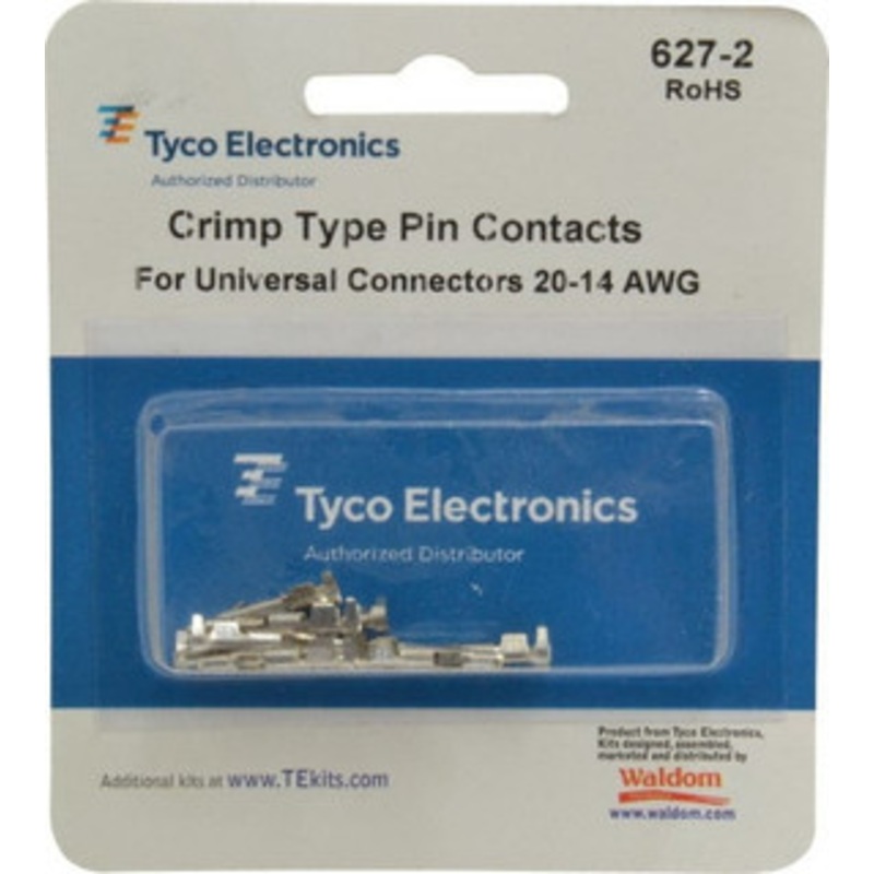 TE Connectivity 20 to 14 AWG Wire Modular Receptacle Plug Connector Pin Contact 627-2 - 07521982