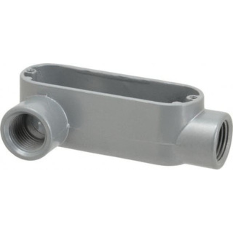 Thomas & Betts LR Body, 1/2 Trade, IMC, Rigid Aluminum Conduit Body Oval, 3-1/2 OAL, 4.3 cc Capacity, Gray ALR-1 - 62409438