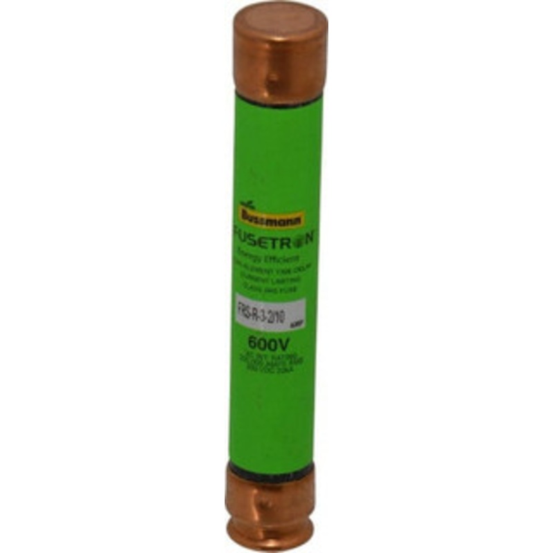 Bussmann 300 VDC, 600 VAC, 3.2 Amp, Time Delay General Purpose Fuse Fuse Holder Mount, 127mm OAL, 20 at DC, 200 (RMS) kA Rating, 13/16 Diam FRS-R-3-2/10 - 75908756